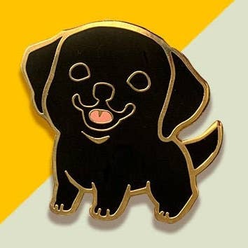 Enamel Pin - Labrador Pin (Black) for wholesale by Thousand Skies
