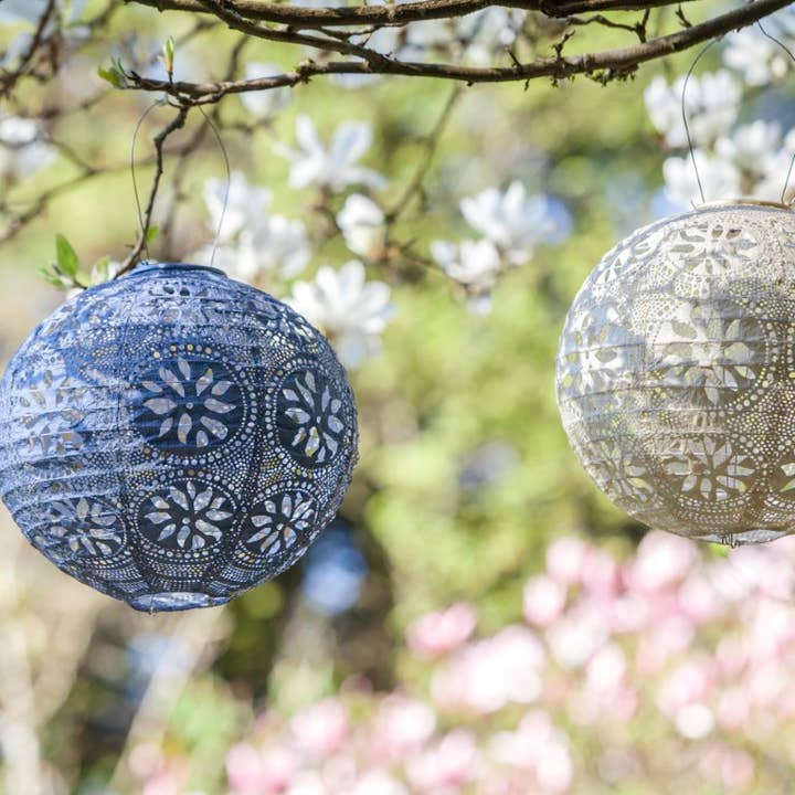 Allsop Home & Garden - Vente Lampe d'extérieur/de jardin - Lanterne solaire Boho Globe Stella 30 cm - Perle15