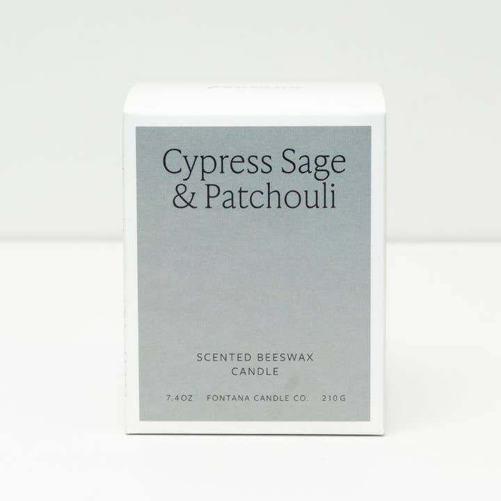 Fontana Candle Co. - Wholesale Jar/Filled Candle - Cypress Sage & Patchouli Essential Oil Jar Candle: Non-Toxic