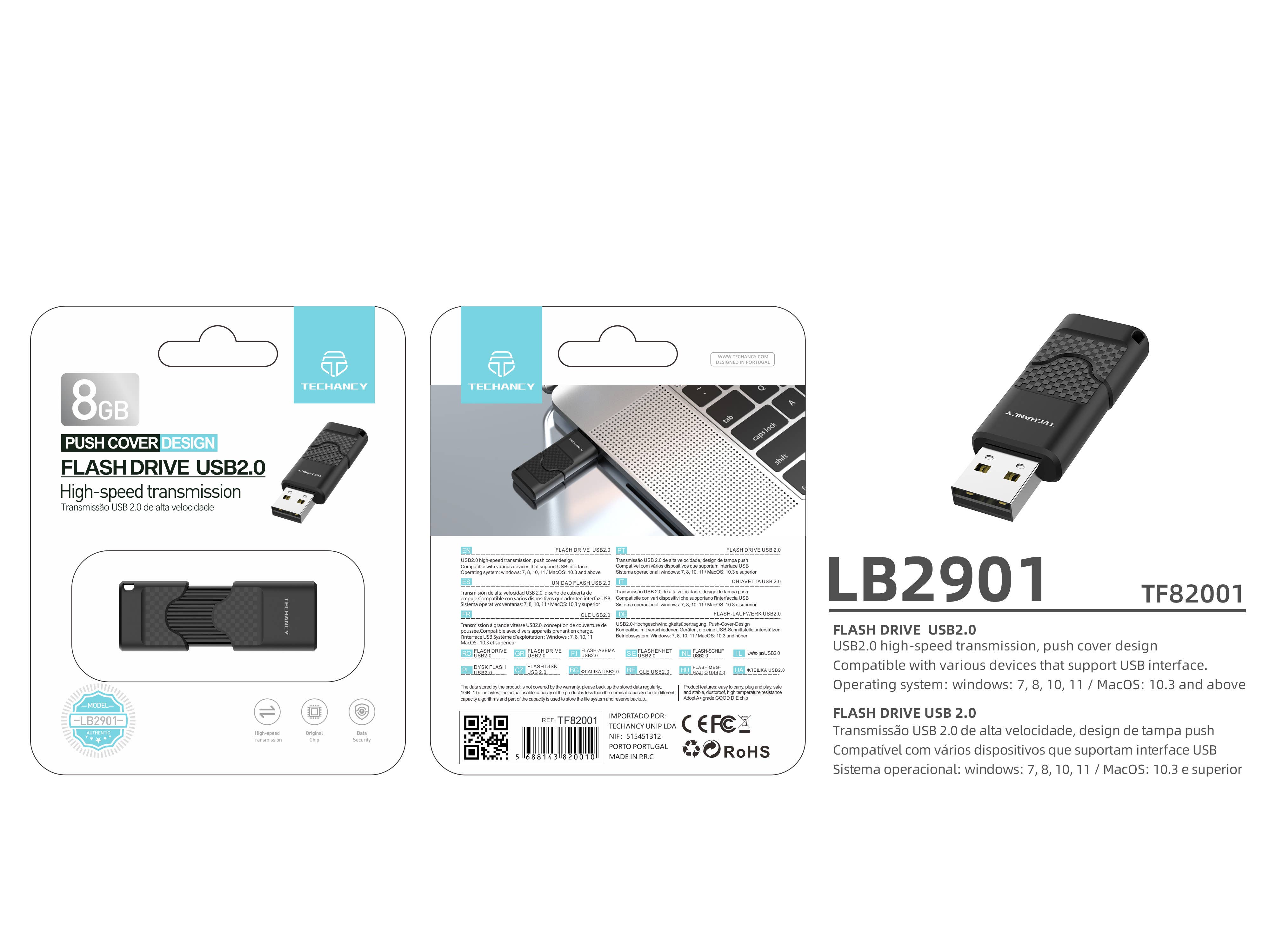 TECHANCY - Wholesale USB Flash Drive - TECHANCY USB Flash Drive 2.0 - Read Speed Up To 10 MB/s(8GB)4