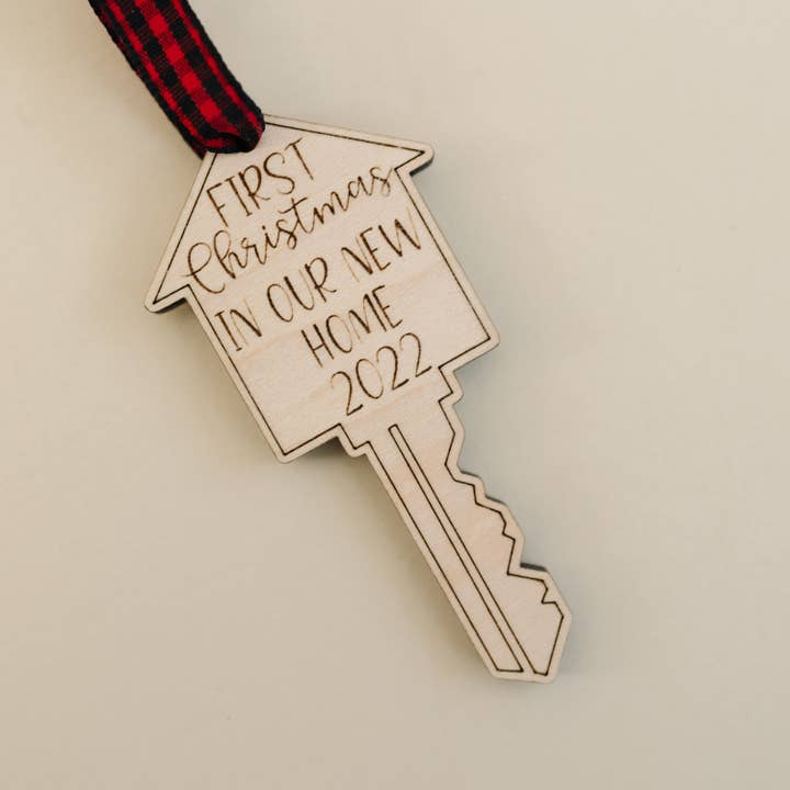 2022 First Christmas New Home Ornament for wholesale by Woodlander Workshop