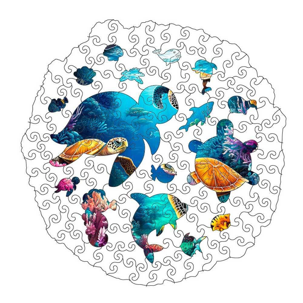 Crafthub - Wholesale Puzzle - Kids - Vibrant Underwater Sealife - Jigsaw Puzzle1