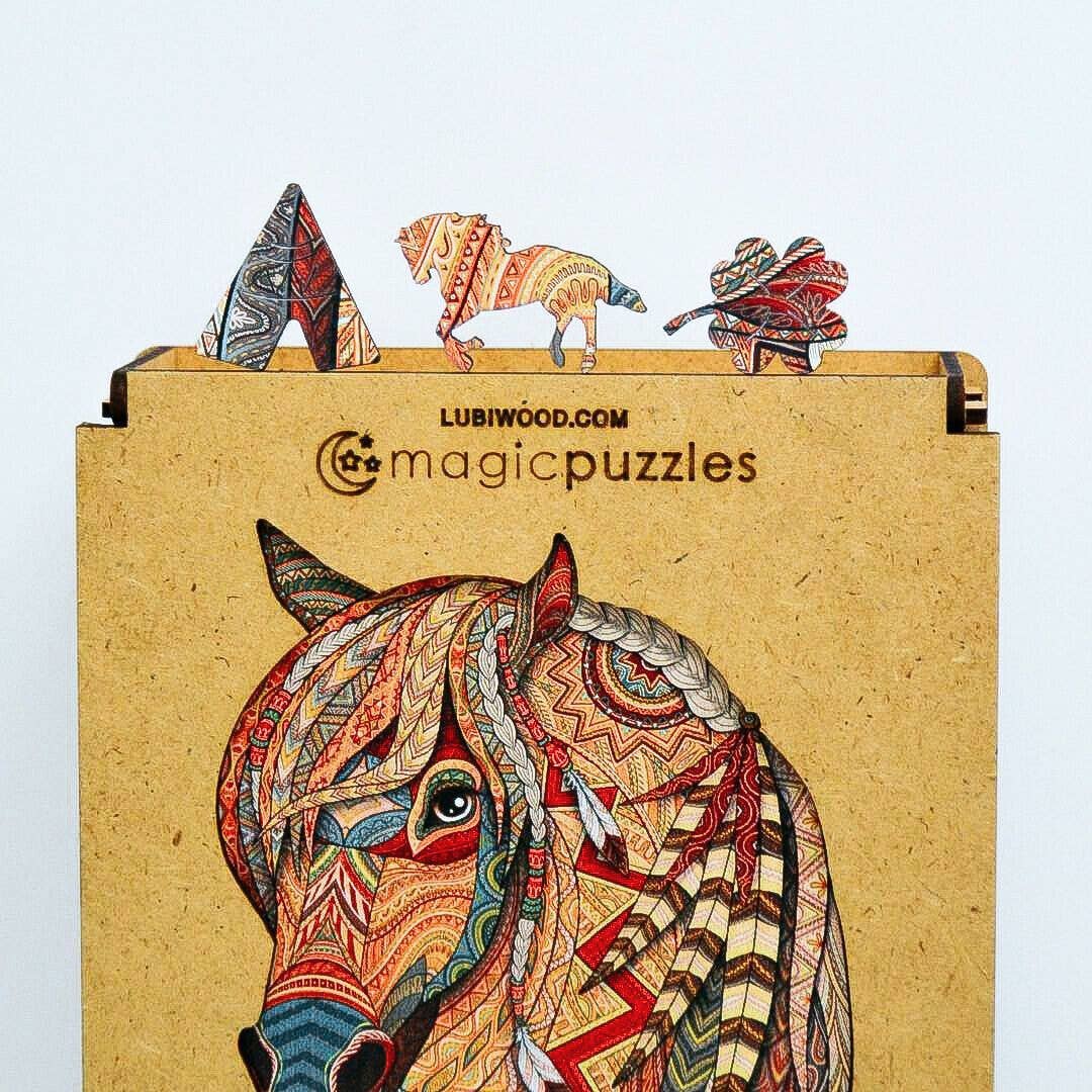 Lubiwood - Wholesale Puzzle - Adult - Majestic Horse Jigsaw A4 Premium Box2