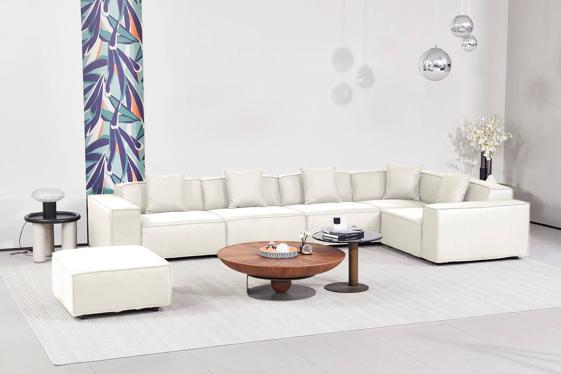 LivingTaste Home Inc - Wholesale Bank - Versaluxe modulaire driezitsbank in wit3