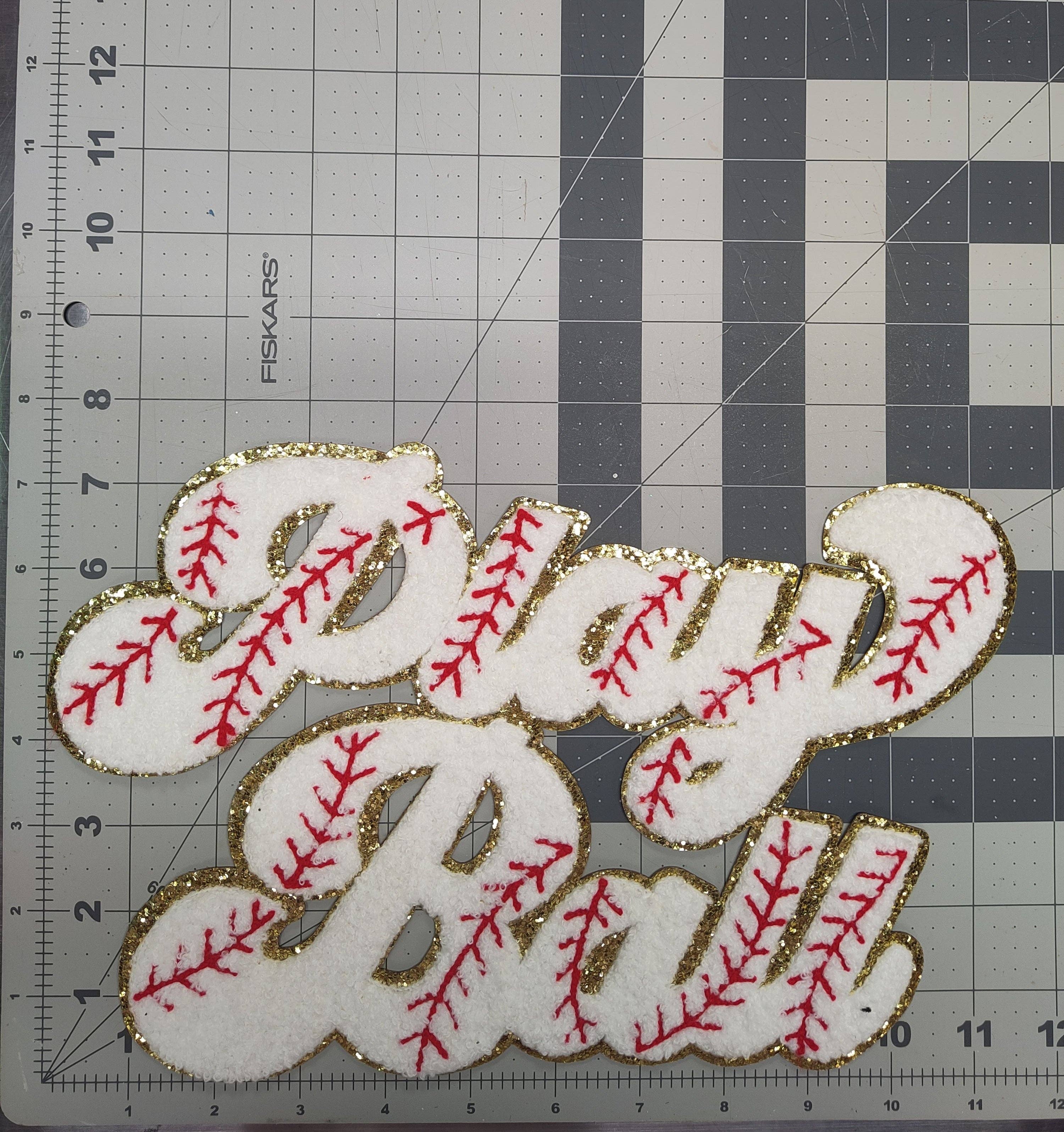 Scratch Decor - Wholesale Patch - Playball Baseball Chenille Iron-on Patch0