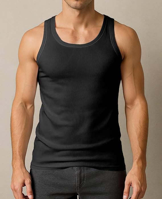 I-Wear Brands - Wholesale Tank Top - Men's - 12 Pack Men's 100% Cotton Ribbed Tank Top A-Shirt Undershirt6