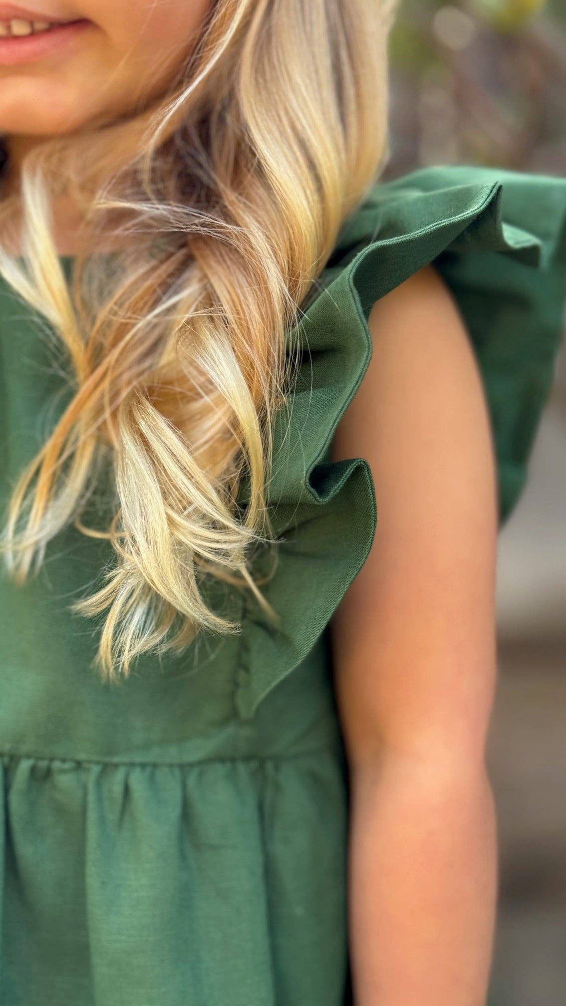 Forest Green The Holly Dress -Forest Green-Organic Linen sleeveless dress for wholesale on Faire1