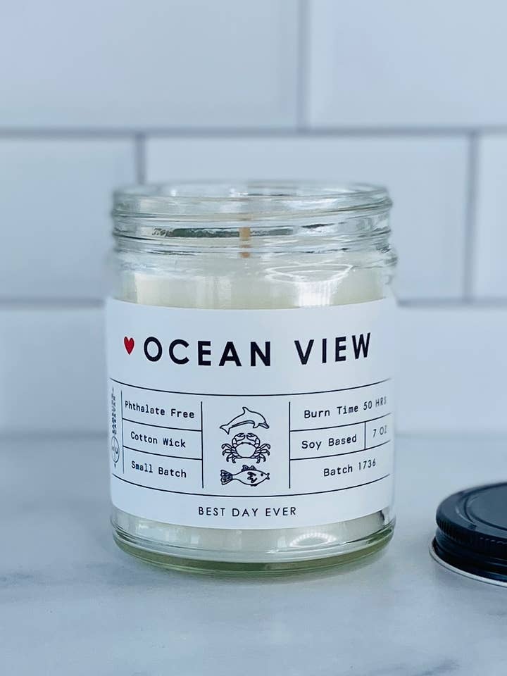 Ocean View, Norfolk, VA Candle for wholesale by Rambling Caravan