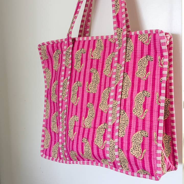 Shakti.ism - Wholesale Tote Bag - Women's - Quilted Market Tote Bags: Colourful Screen Printed Kantha Tote Bags, Ethically Handmade in India11