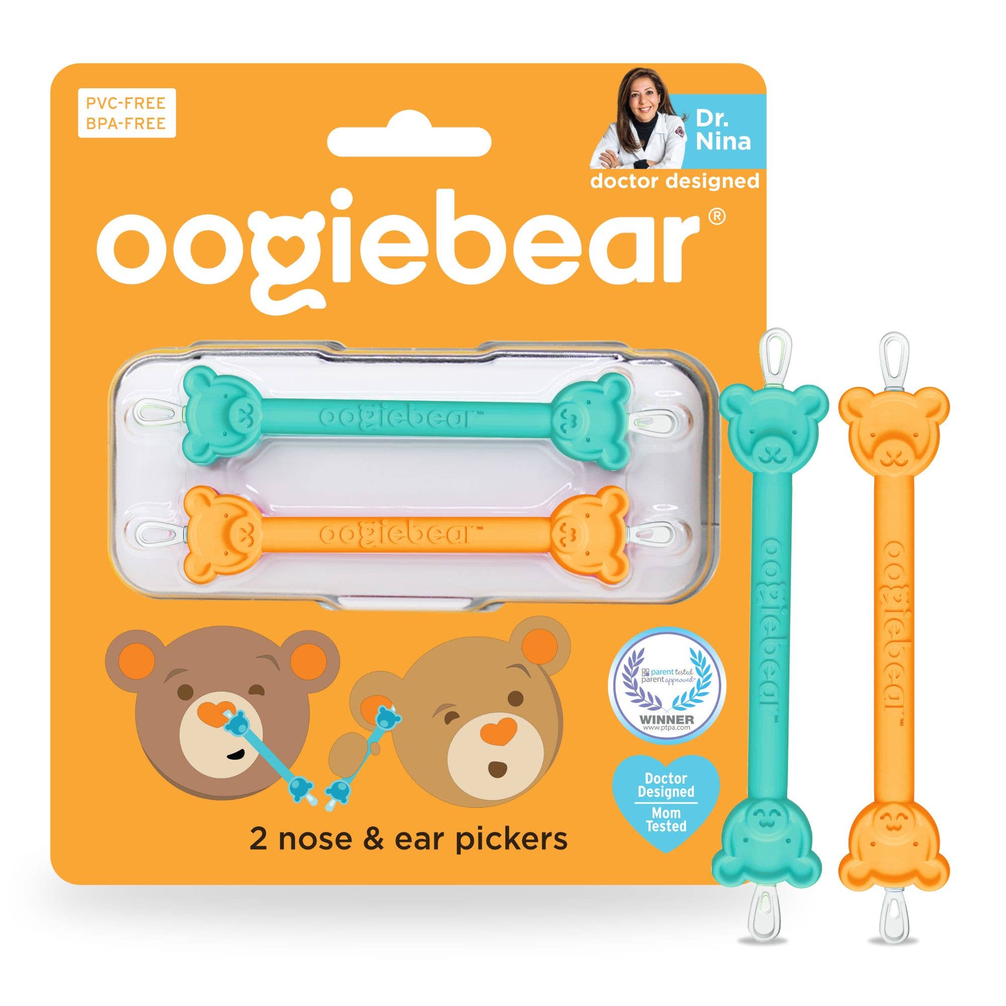 oogiebear - Wholesale Nasal Care - oogiebear baby booger and ear wax picker (2-pack)3
