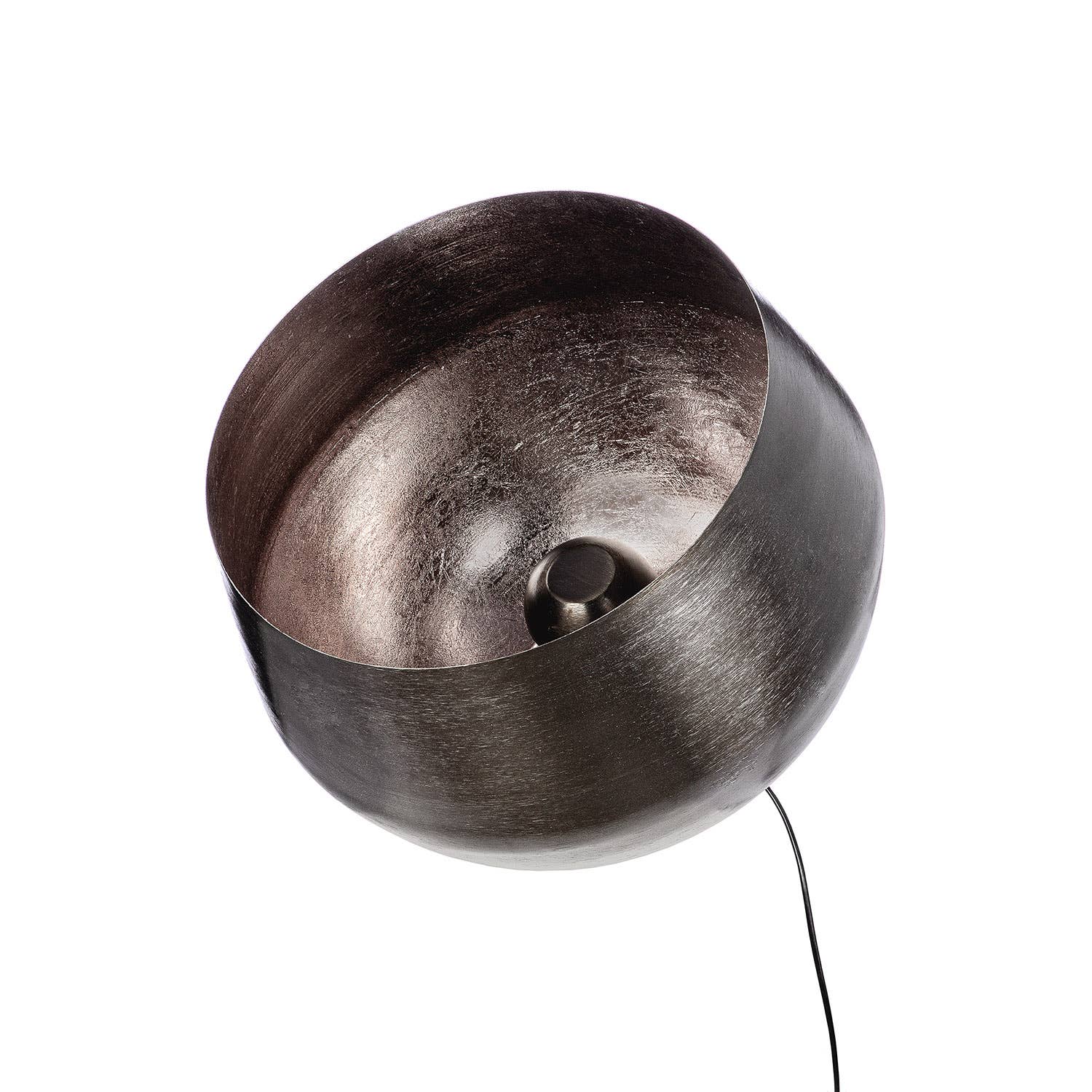 Gilde Handwerk Macrander GmbH & Co. KG – Großhandel Akzent-/Schreibtischleuchte – Metall Bodenlampe silberfarben "Meteo" D. 50 cm0