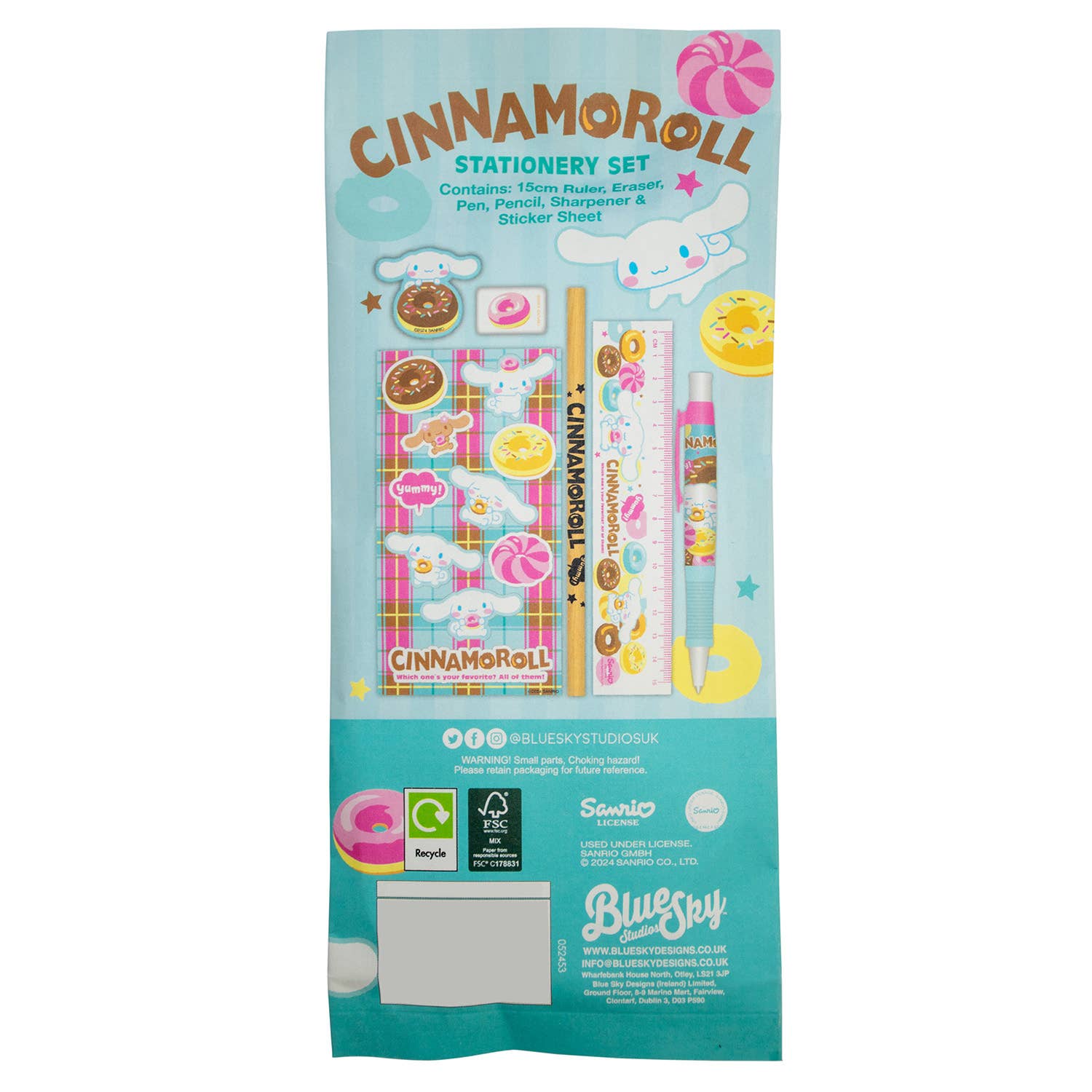 Mad Monkey GmbH - Wholesale Pencil - Sanrio Cinnamoroll - Stationery Set 6-Piece1