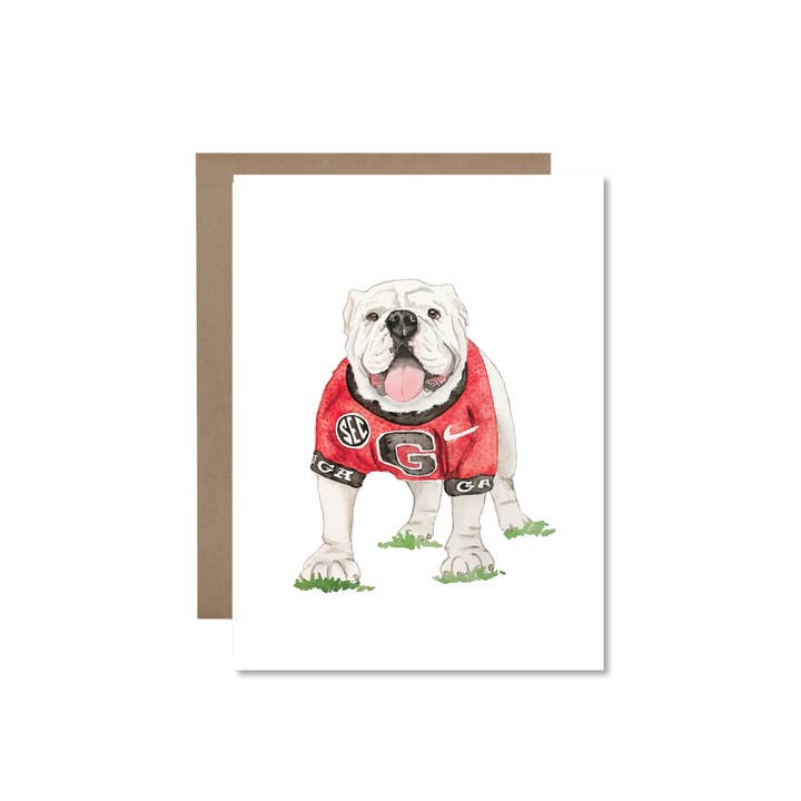 Georgia Bulldog College Football Graduation Greeting Card for wholesale by Studio Miller