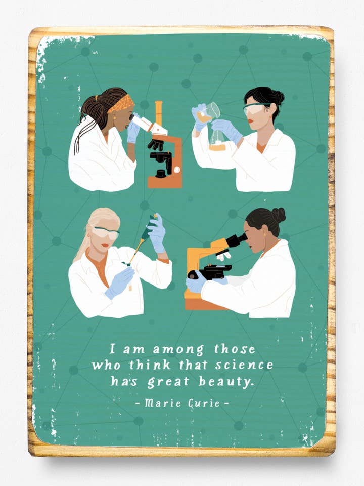 Le donne nella scienza - Arte del legno per la vendita all'ingrosso da parte di ARCHd