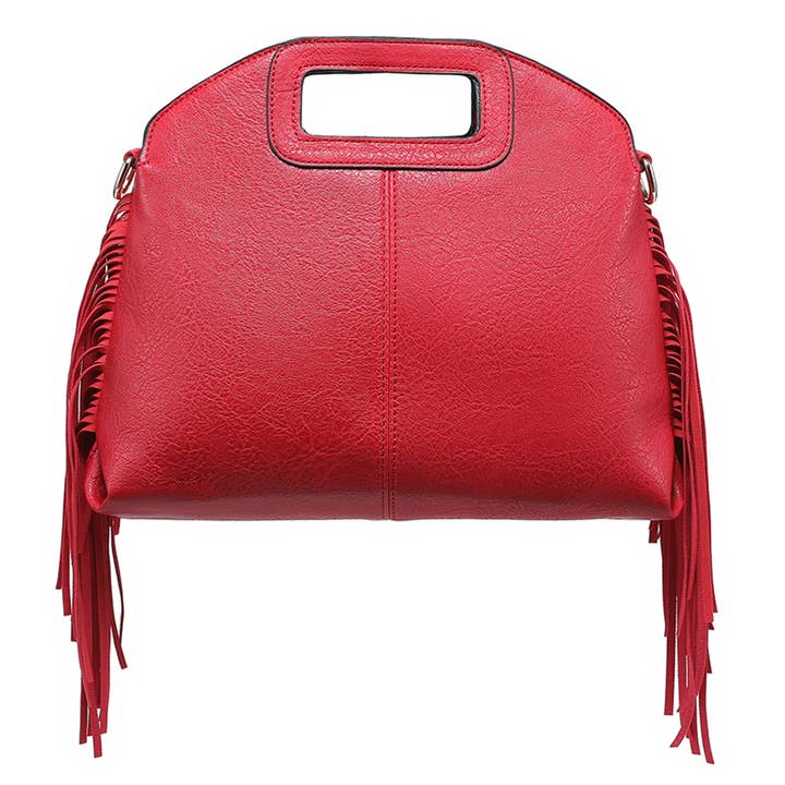 Ellas Trading – wholesale Crossbody bag – Women's – Trendy Crossbody Shoulder Bag Cutout Handle Fringe Tassel5