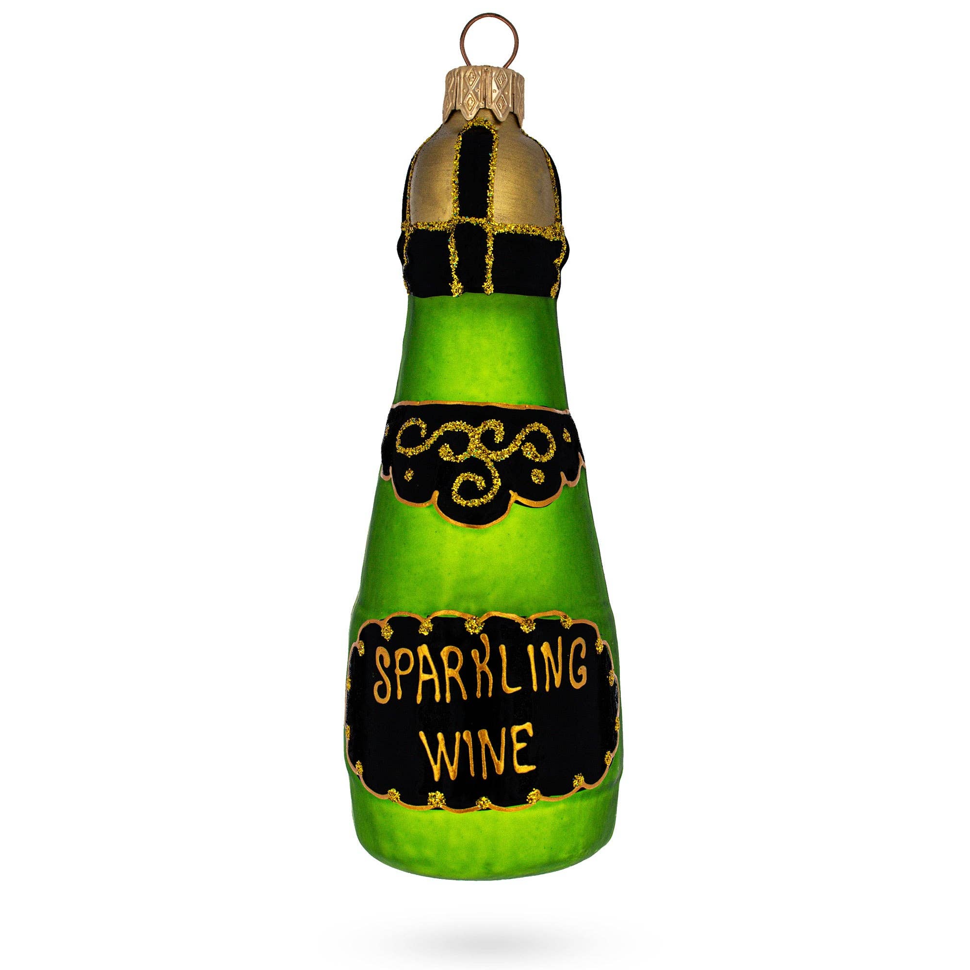 BestPysanky - Wholesale Ornament - Bottle of Sparkling Wine Champagne Glass Ornament0