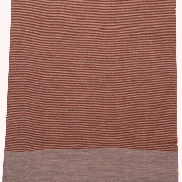SVEZElife - Wholesale Scarf - Women's - Serene Stride Stripes Wool Scarf - Beige Orange | SVEŽElife1