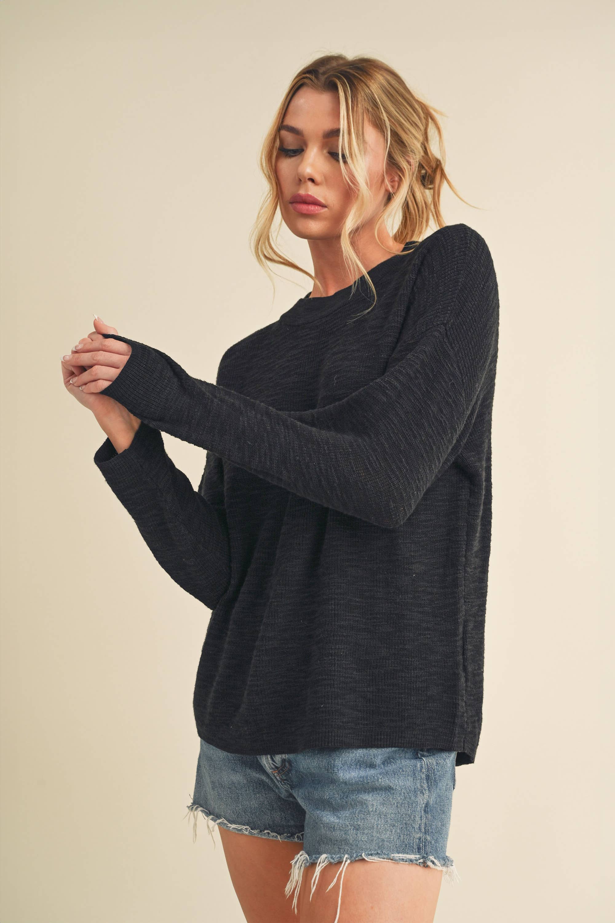AEMI + CO - Wholesale Knit Sweater - Women's - 3147DK Rayla Knit Sweater2