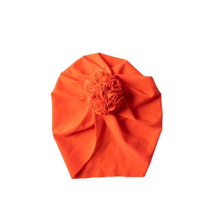 UPF Orange Swim Rose Turban for engroshandel hos Sweet Peas Co