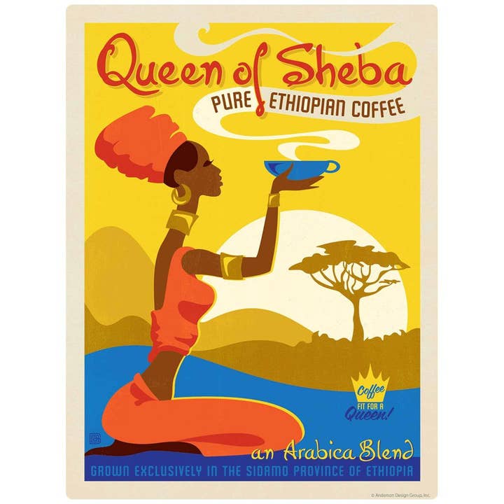 Queen of Sheba Coffee Wall Decal for wholesale by RetroPlanet