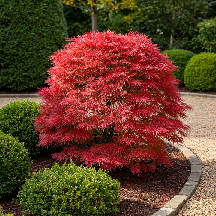 Oasis of Life - Wholesale Live Plant - Japanese Maple – Acer palmatum 'Shaina' – approx. 70 cm high – Ø19 cm – compact variety with deep red foliage – balcony & garden plant3