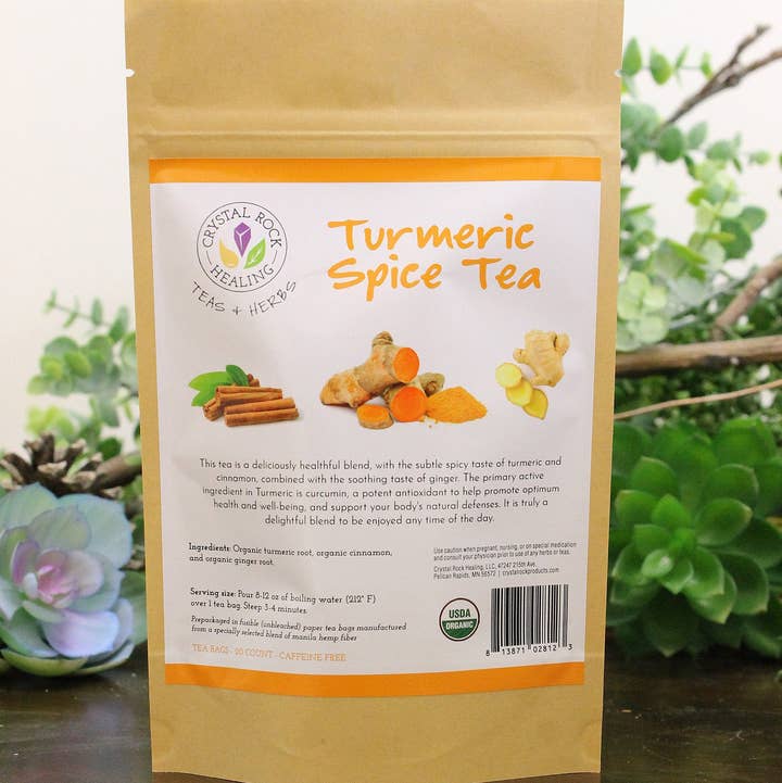 Crystal Rock Healing, LLC - Wholesale Health/Detox Tea - Turmeric Spice Tea Bag 20ct Organic0