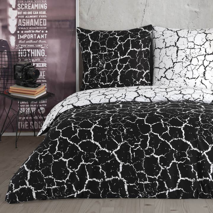 Renforcé sängkläder "Mercer Black", 100% bomull, dragkedja, 80x80 cm örngott för wholesale av Buymax