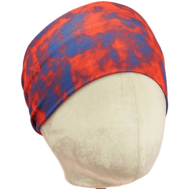 Bandeau extensible bleu et rouge pour la vente par The Sassy Olive Handmade Headbands