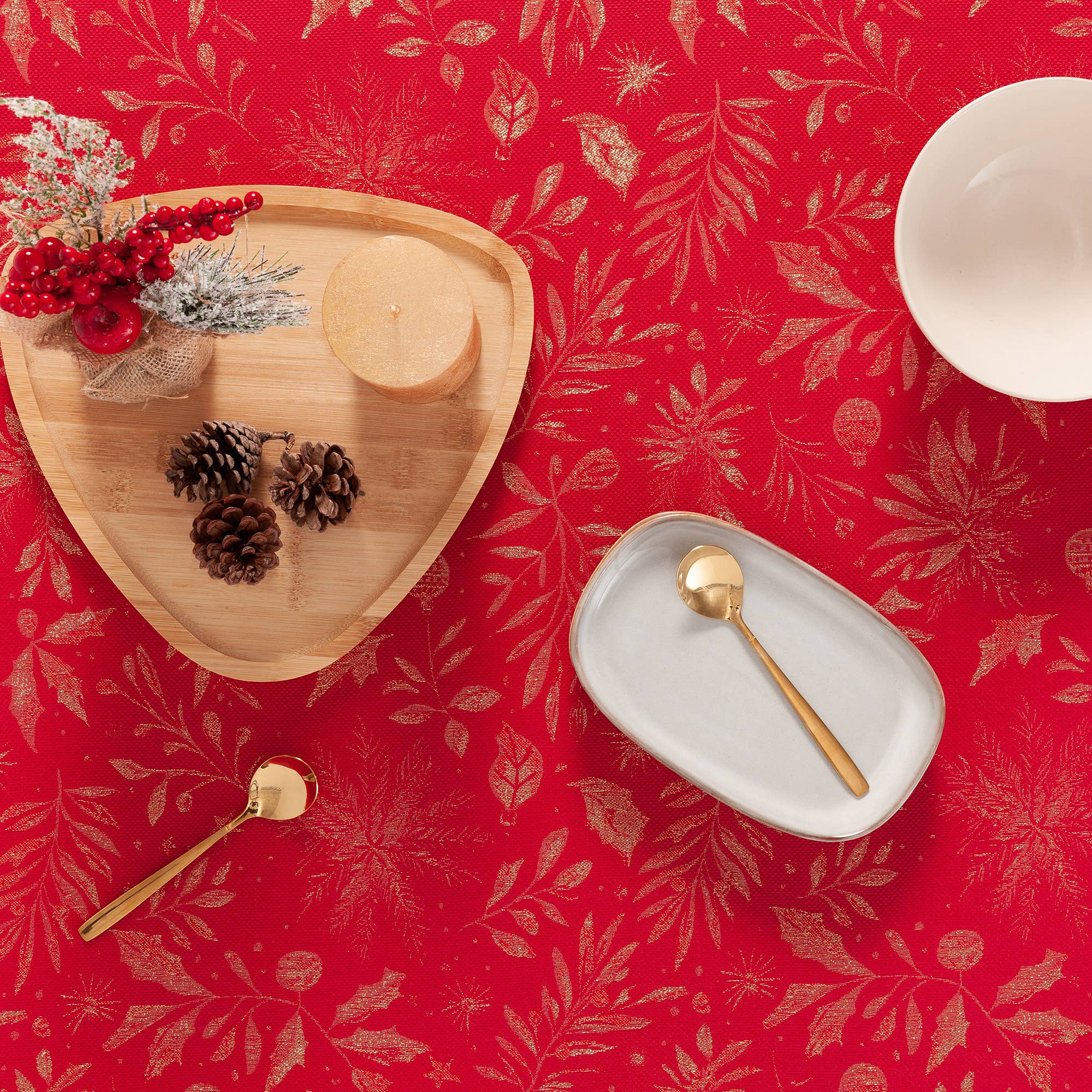 GAMUSI - Wholesale Tablecloth - Christmas tablecloth cotton jacquard FLENOR11