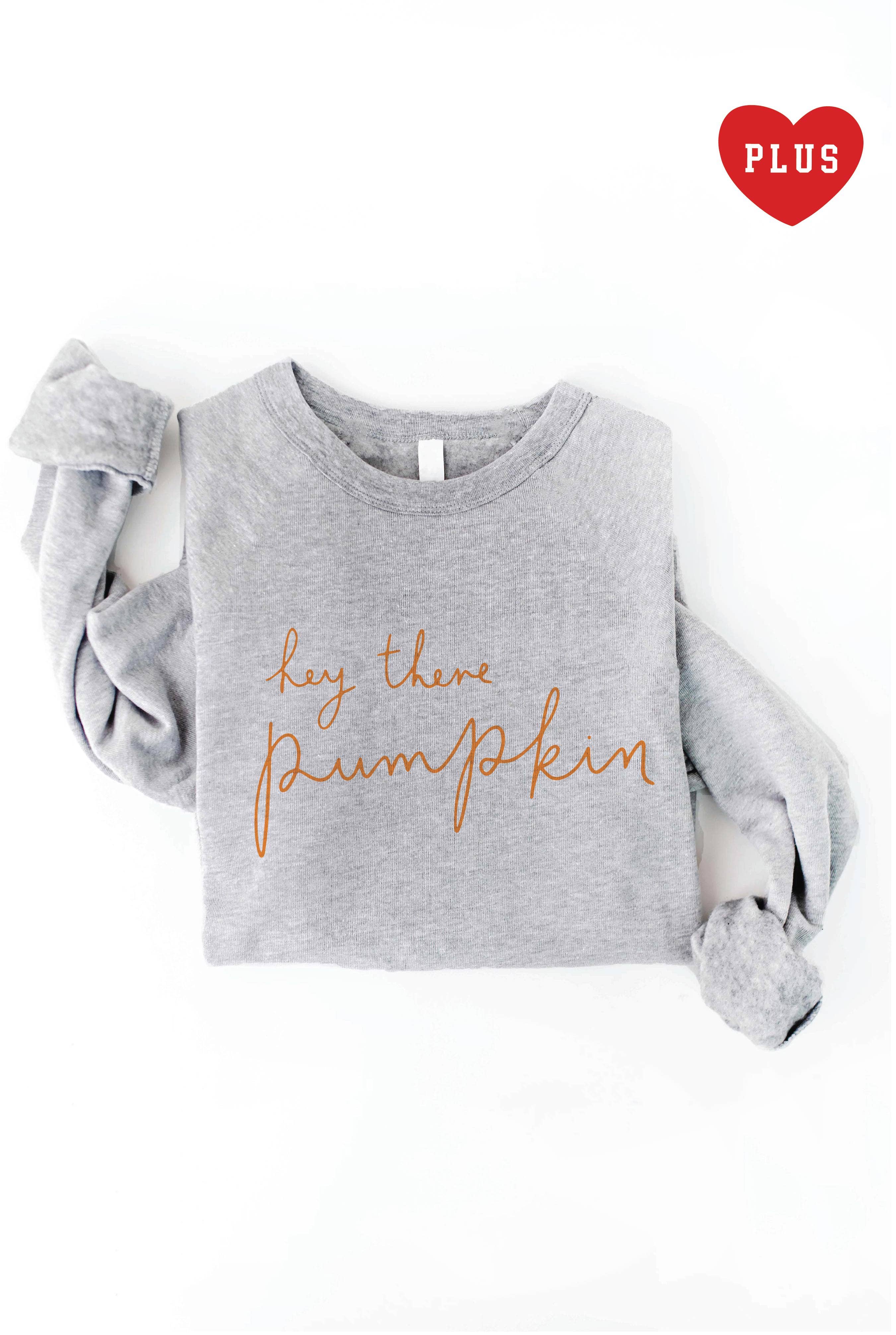 OAT COLLECTIVE - Wholesale Graphic Sweatshirt - Women's - HEY THERE PUMPKIN Plus Graphic Sweatshirt8