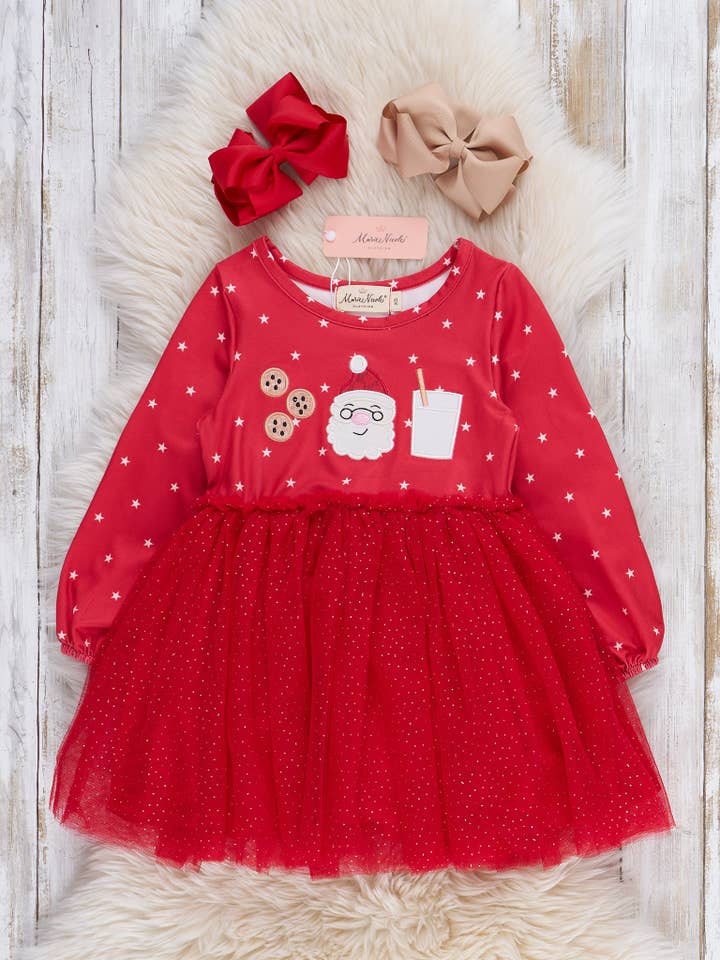 Marie Nicole Clothing - Wholesale Dress - Kids - Santa’s Snacktime Tulle Dress