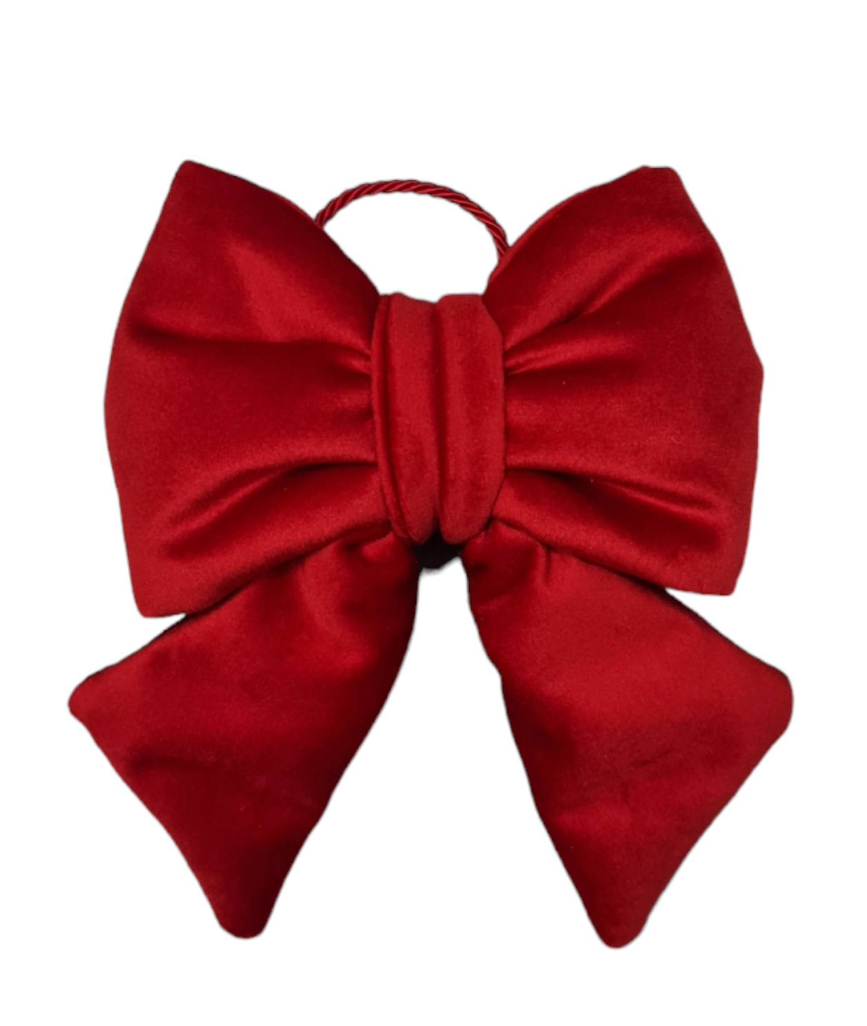 Lunaria Lab - Vendita all'ingrosso Decorazione natalizia - Fiocco Natalizio imbottito in Velluto, 14x15cm15