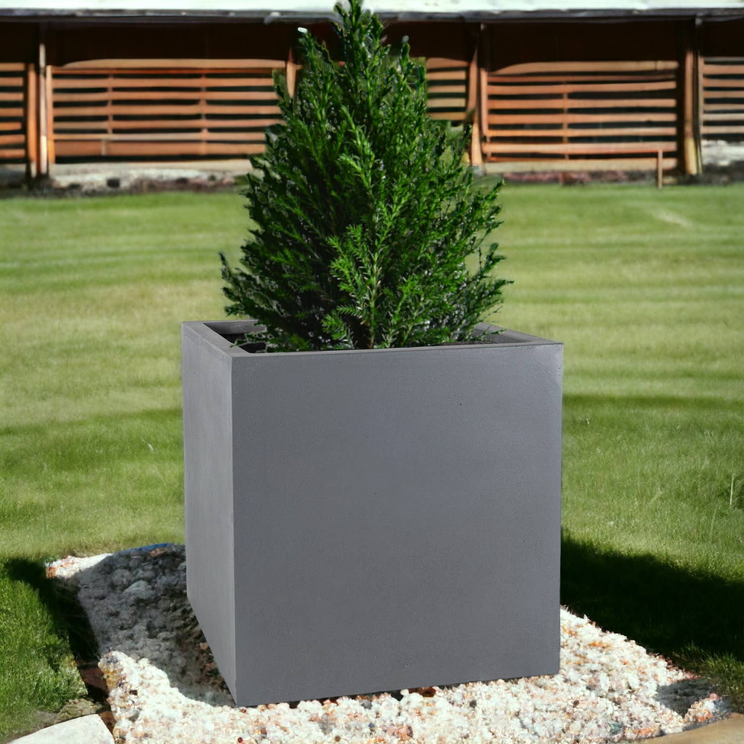 Vasesource - Wholesale Planter Box - Cube XL Fiberstone Planter (CUBE24)1