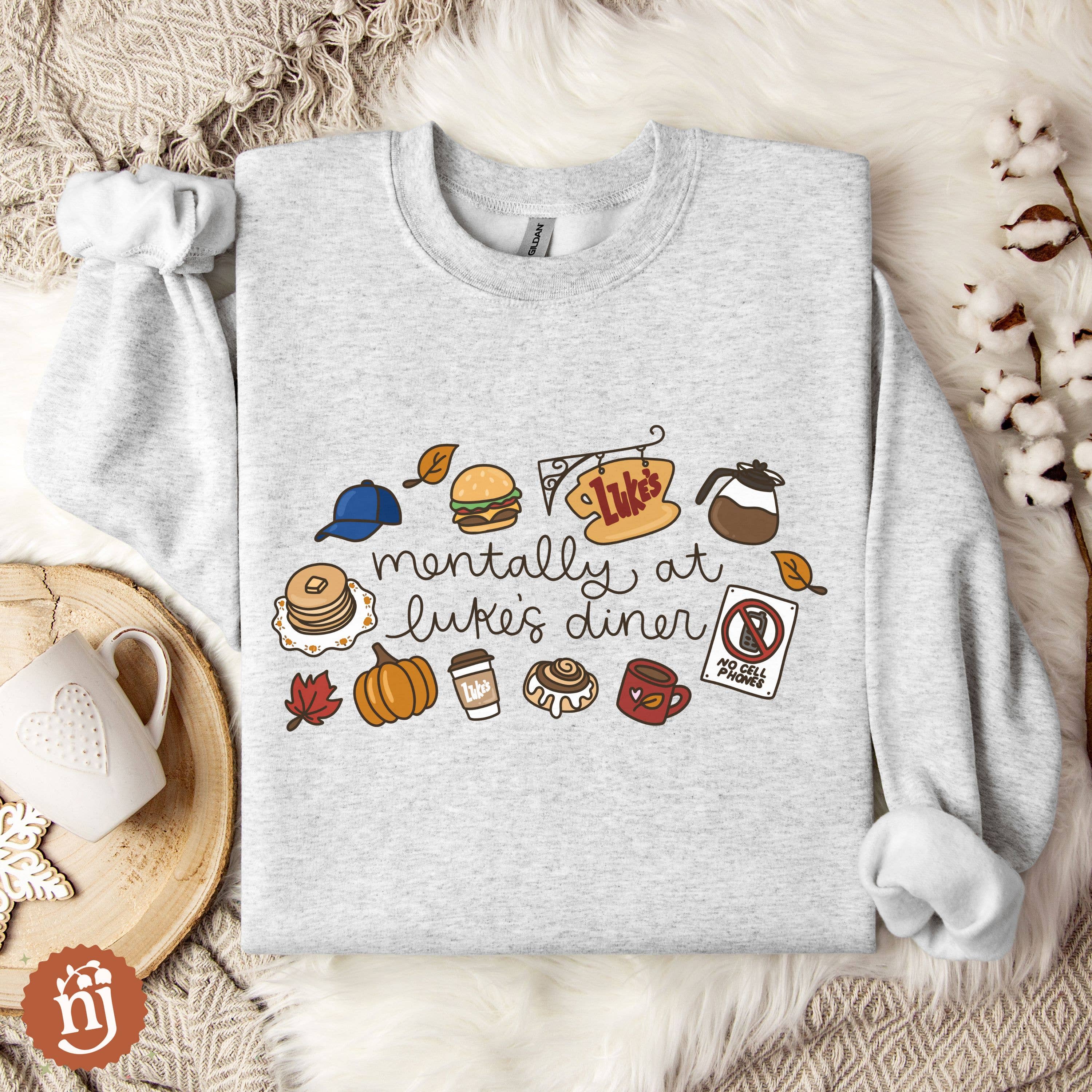 Nearly June Design Co - Wholesale Sweatshirt - Unisex - Gilmore Girls Mentally at Luke's Diner Sweatshirt