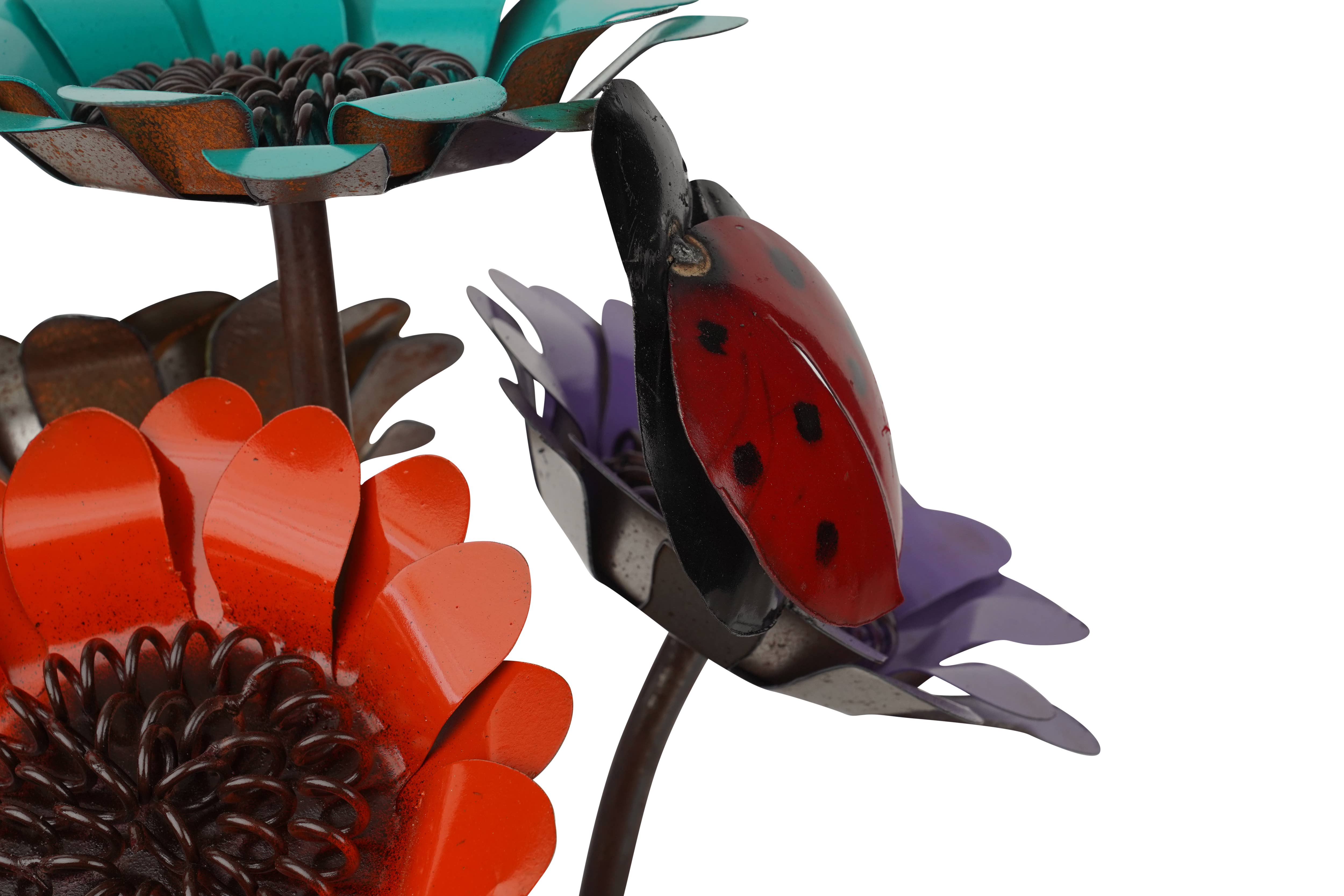 My Amigos Imports - Wholesale Plant Pot - Colorful Sunflower Planter-Garden-Metal-16x14 inch-Colorful2