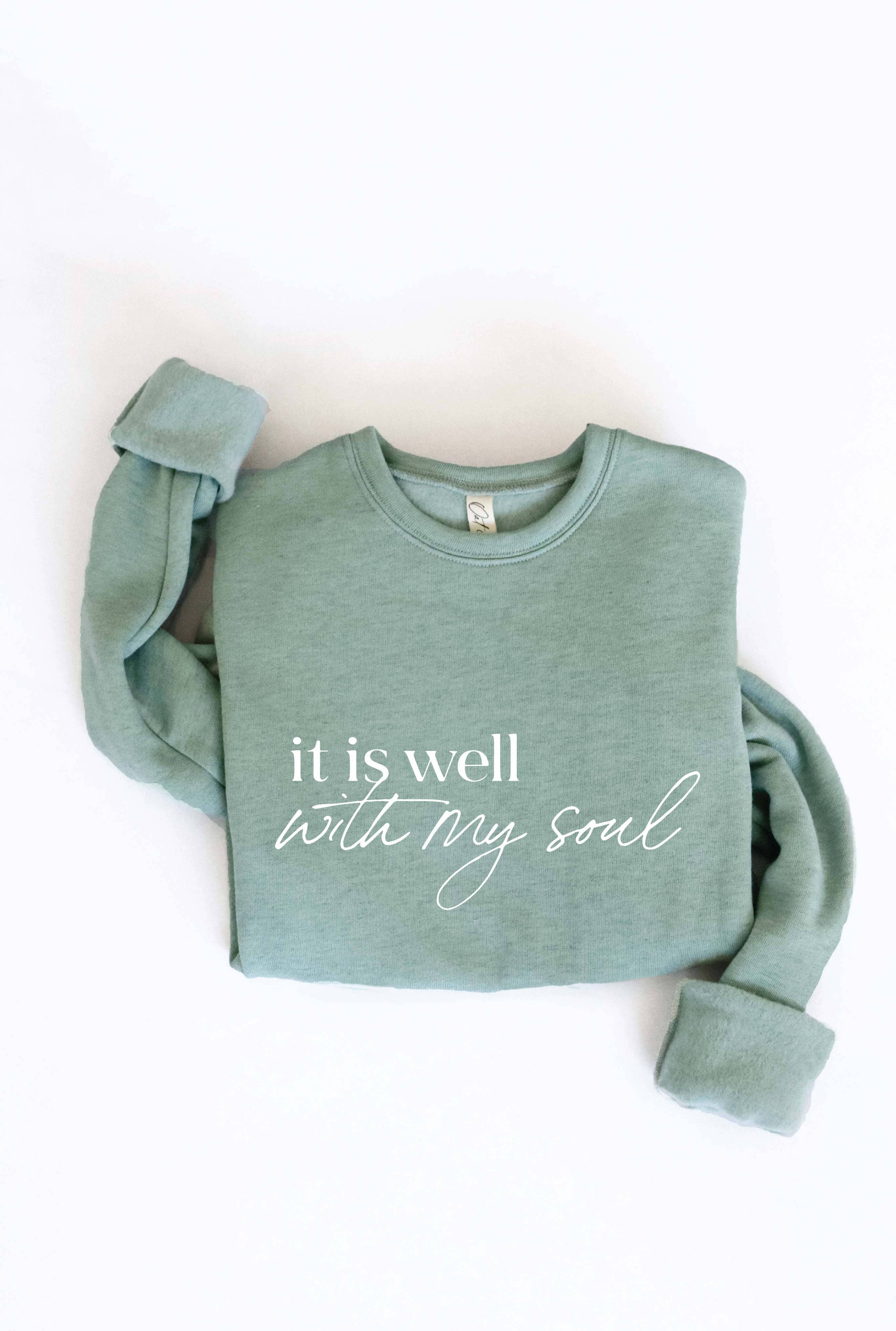 OAT COLLECTIVE - Wholesale Graphic Sweatshirt - Women's - IT IS WELL WITH MY SOUL Graphic Sweatshirt Top8