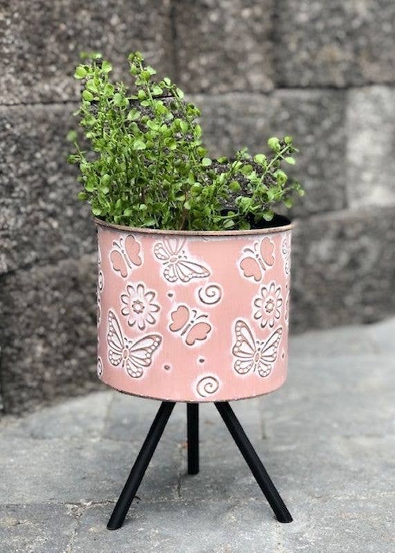 DNS Designs – Vaso de plantas por atacado – Plantador Floral Rosa em Suporte0