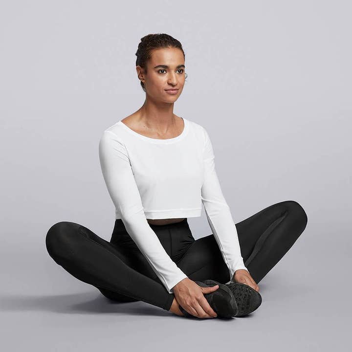 Weibliches ICE Crop Top - Weiß für den Großhandel von HPE Activewear