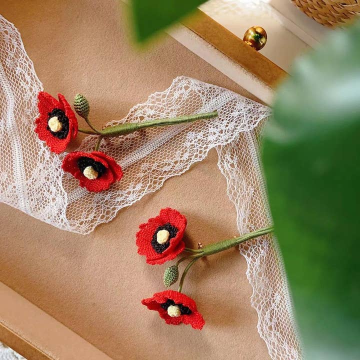 Miss Peachy - Wholesale Brooch - Remembrance Poppies Brooch1