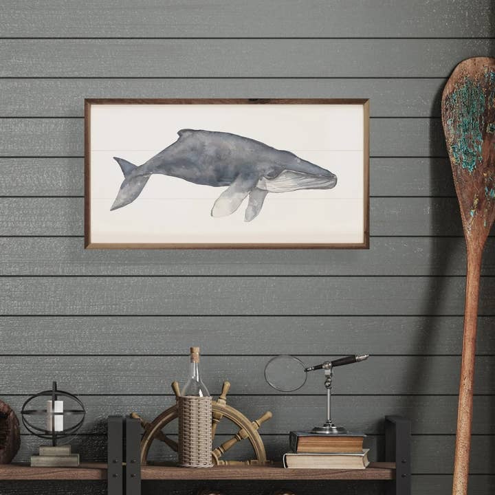 Kendrick Home - Wholesale Painting/Drawing - Watercolor Humpback Whale Painting By Emily Wood1