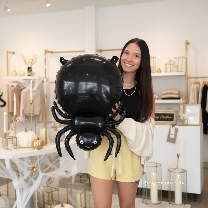 Zoey Christina - Wholesale Balloon - Large Black Spider Foil Balloon – Halloween, Gothic & Creepy1