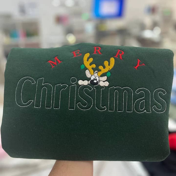 Christmas Embroidered Sweatshirt - Festive Holiday Apparel - Holiday Sweatshirt - Cozy Christmas Embroidery - Christmas Gifts for wholesale by BIRTHDAY OUTFITS