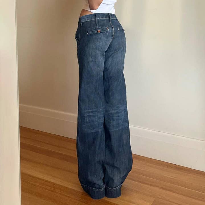 Marayn - Wholesale Jeans - Women's - 2025 NEW Y2K LowRise Gradient Jeans Slim Fit Retro Style6