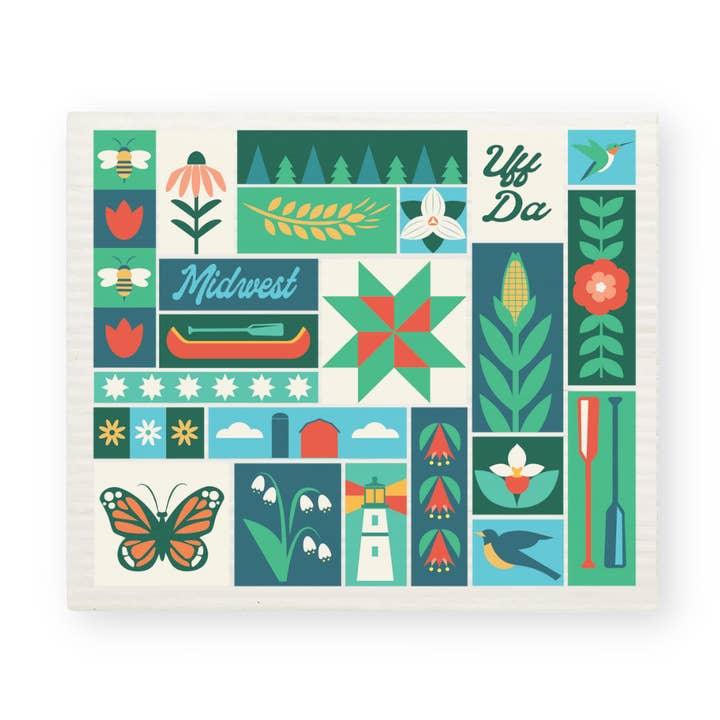 Schwedisches Spültuch | Mittsommer im Mittleren Westen für den Großhandel von Creative Compass