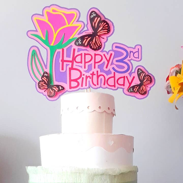 Dream Events in Paper – wholesale Cake/cupcake topper – Bug Themed Cake Topper5