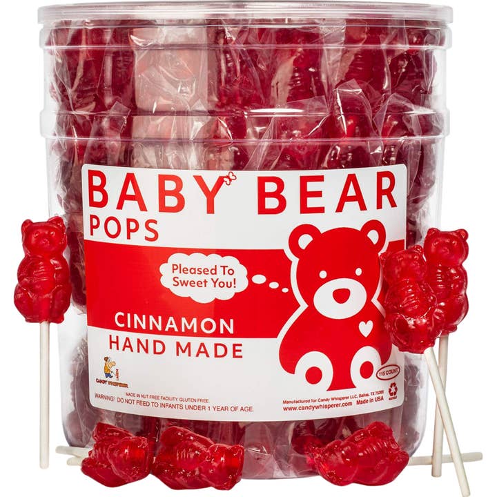 Cinnamon Bear Lollipops for wholesale by Cow Crack Wholesale
