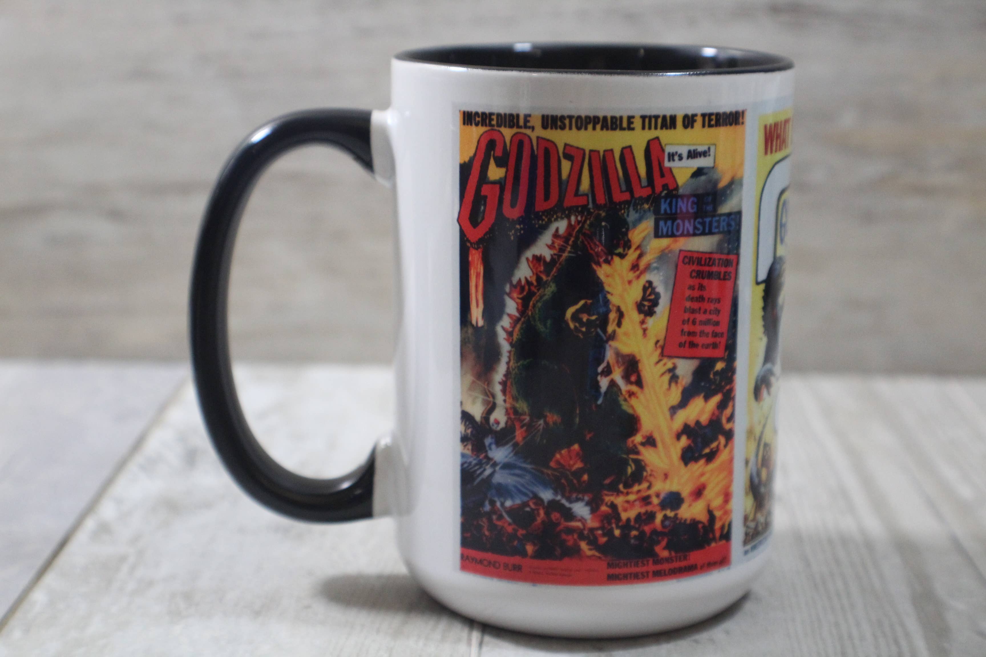 Raven Design - Wholesale Coffee Mug - Godzilla Movie Poster // 15 Oz. Ceramic Mug0