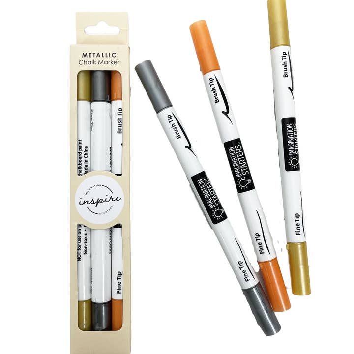 Imagination Starters - Wholesale Marker - Metallic Chalk Marker Set 3 Inspire1