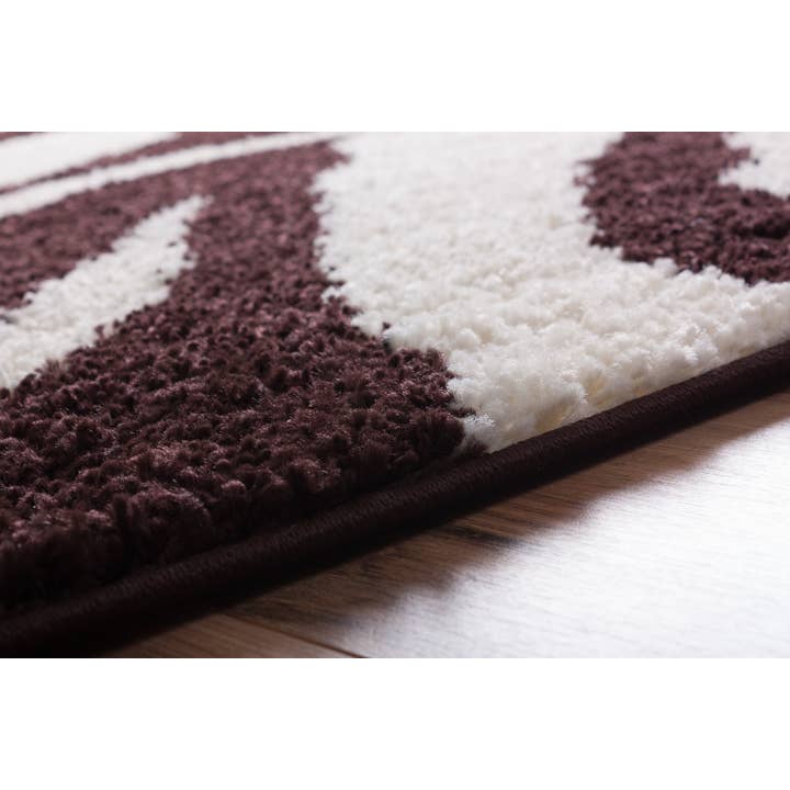 Well Woven - Wholesale Area Rug - Safari Zebra Brown Contemporary Shag Rug2