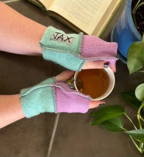Jax Upcycled - Wholesale Gloves - Women's - Upcycled Unisex Fingerless Gloves choose the vibe color17